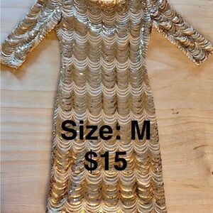 Gold Sequin Dress- Medium